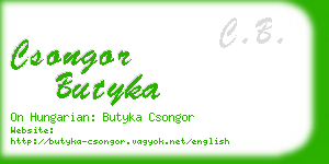 csongor butyka business card